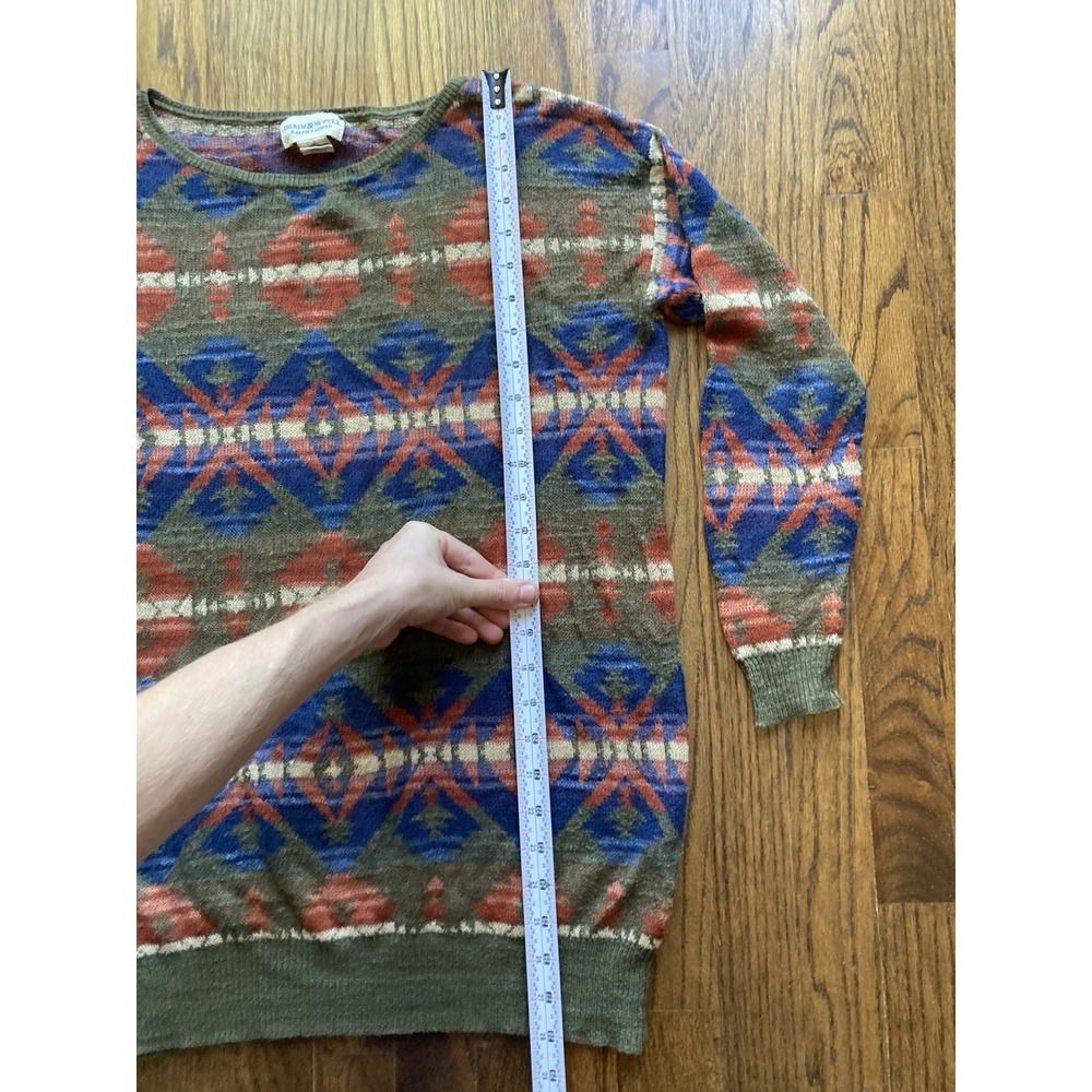 Ralph Lauren Denim & Supply Sweater Womens Small Cotton Blend Southwestern Aztec - Picture 6 of 9